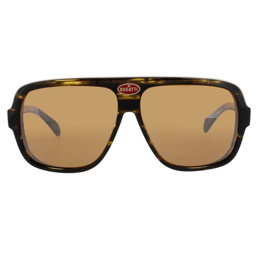 New! BUGATTI 06-DT Stylish Dark Tortoise Aviator Luxury Sunglasses, Authentic